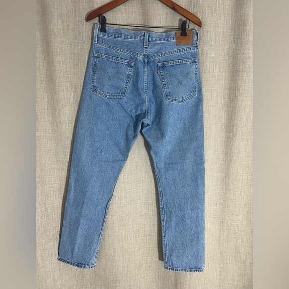 Men’s Levi’s 501 Jean 30x30 90s Light Wash Button Fly Straight Leg - Picture 2 of 6